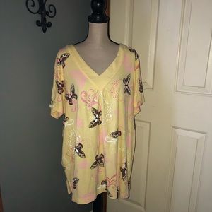 🦋 ESSENTIALS BY MAGGIE 3X Tunic V Neck Cotton T